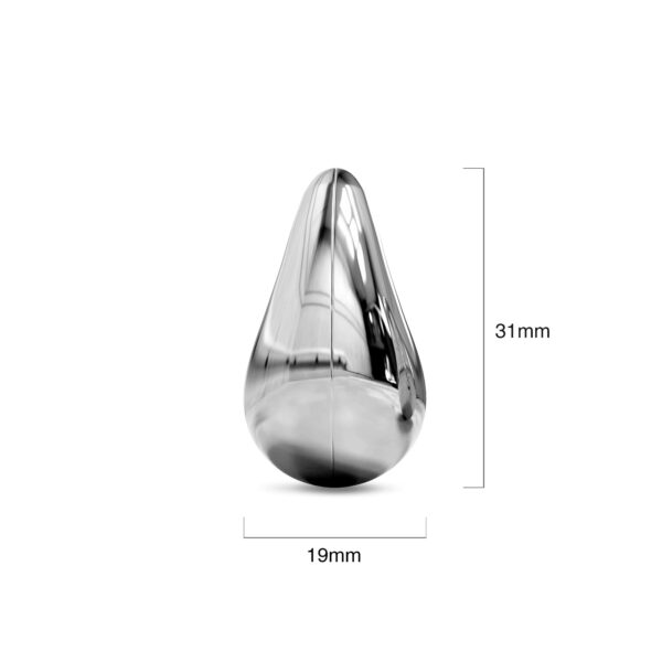 Raindrop White Gold layered Stud Earrings - Image 7