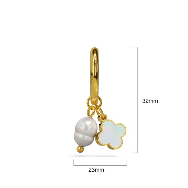 Clover & Pearl Earrings - Image 4