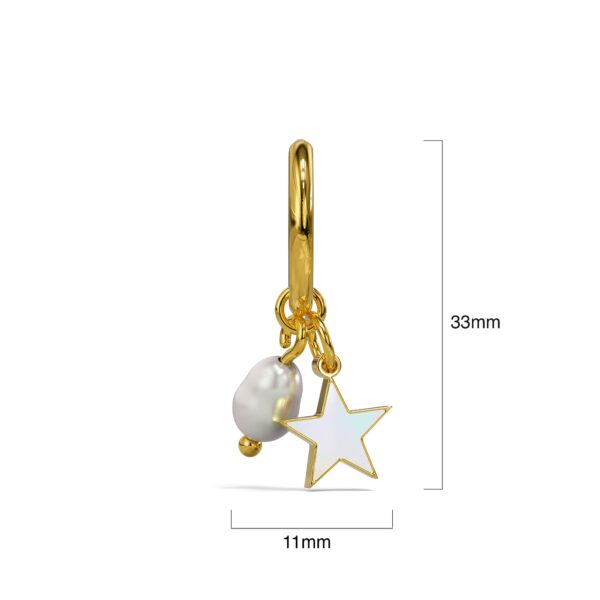 Star & Pearl Earrings - Image 4