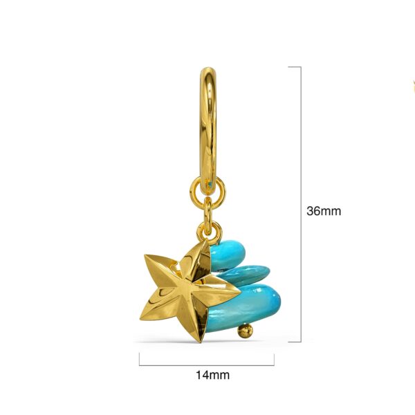 Turquoise Stone & Star Earrings - Image 6