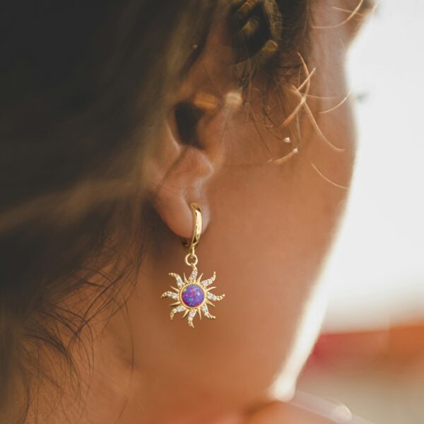 Rapunzel Opal Sun Drop Earrings - Image 3
