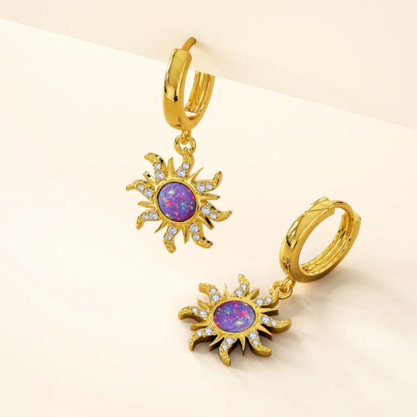 Rapunzel Opal Sun Drop Earrings - Image 2