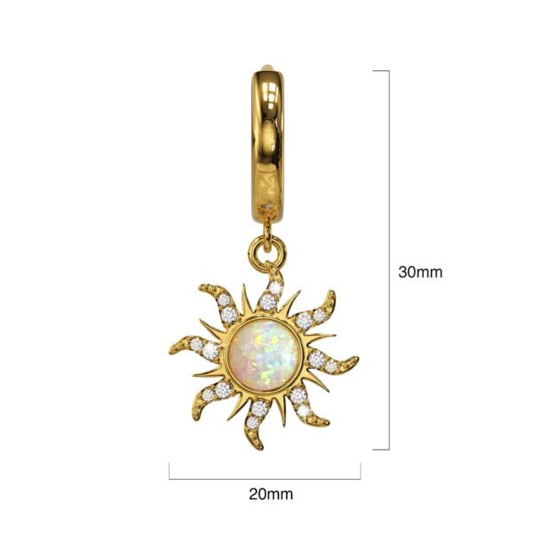 Celestial Opal Sun Drop Earrings - Image 5