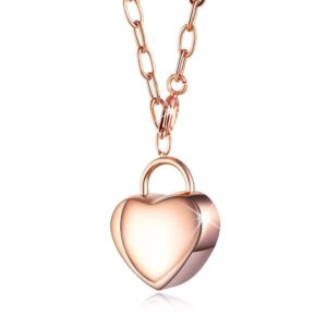 Heart Chest Case Pendant in Rose Gold Layered Steel Jewellery