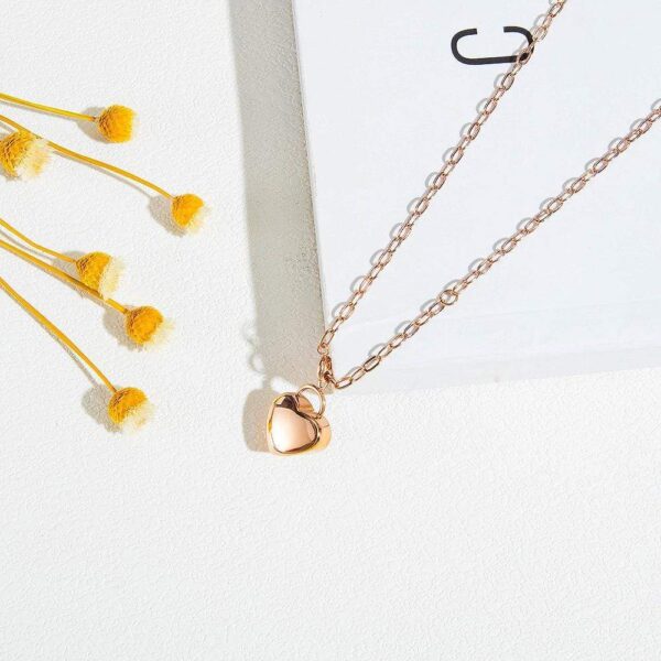 Heart Chest Case Pendant in Rose Gold Layered Steel Jewellery - Image 2