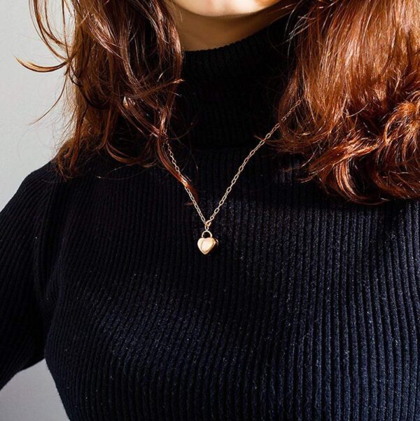 Heart Chest Case Pendant in Rose Gold Layered Steel Jewellery - Image 4