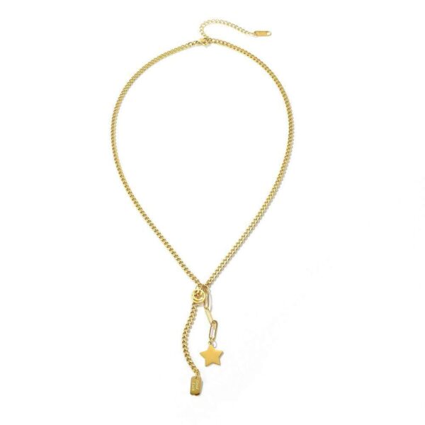 Star Tag Necklace in Gold Layered Steel Jewellery - Image 4