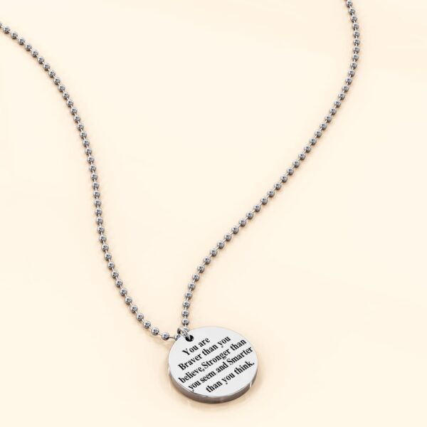 Brave Inscriptions Pendant Necklace - Image 3