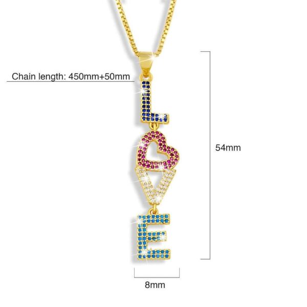 LOVE Your Heart Pendant Necklace - Image 4
