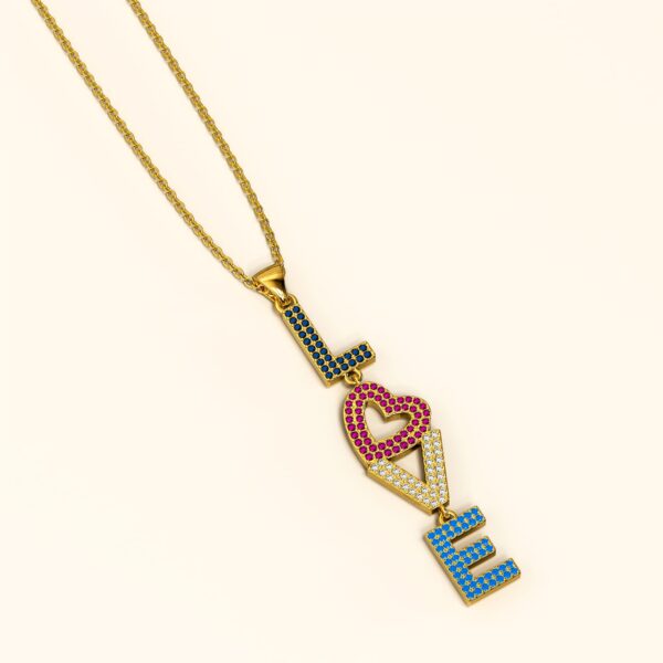 LOVE Your Heart Pendant Necklace - Image 3