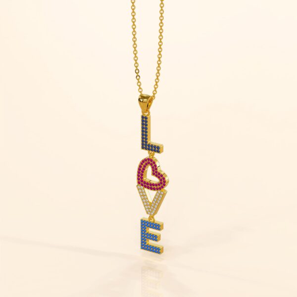 LOVE Your Heart Pendant Necklace - Image 2