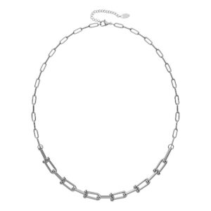 Lovelock U Link Chain Necklace White Gold