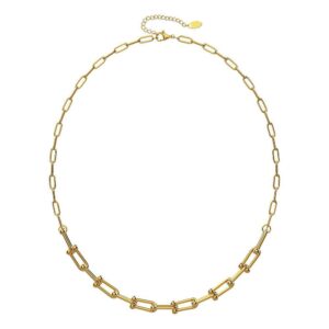 Lovelock U Link Chain Necklace Gold