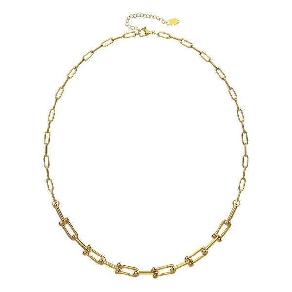 Lovelock U Link Chain Necklace Gold