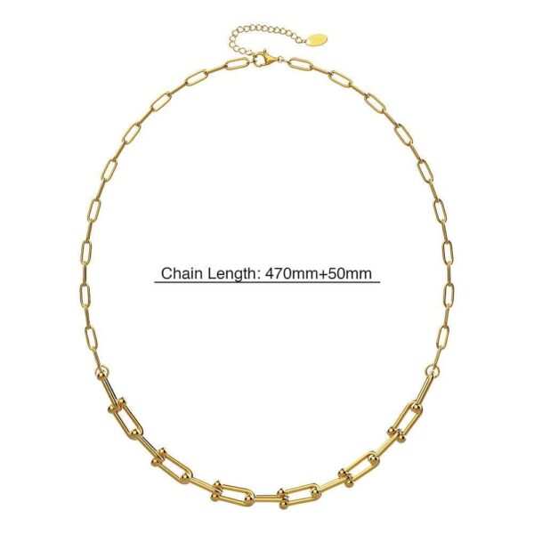 Lovelock U Link Chain Necklace Gold - Image 5