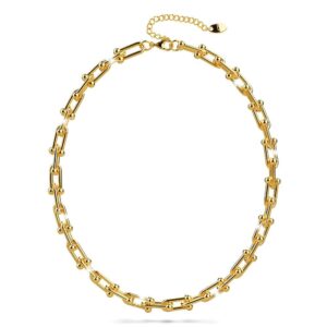 Bullion Gold U-Link Hardwear Connector Necklace in Gold