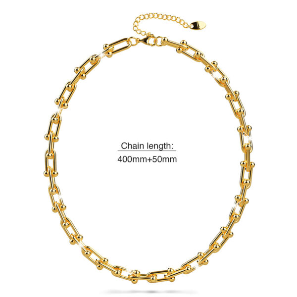 Bullion Gold U-Link Hardwear Connector Necklace in Gold - Image 7