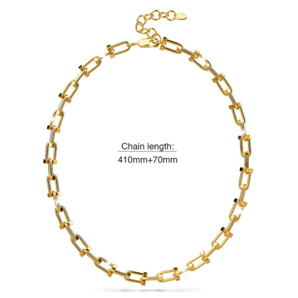 Bullion Gold Urban U-Link Hardwear Necklace in Gold - Image 3