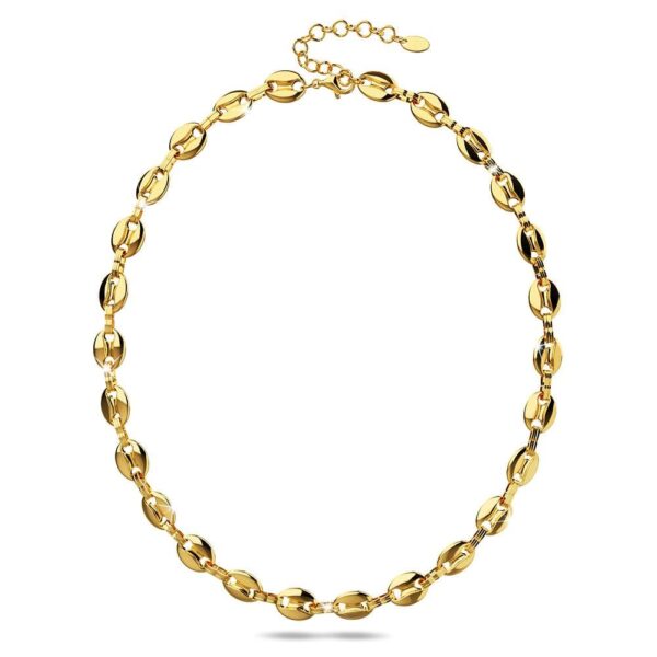 Interlock Anchor Chain Necklace in Gold