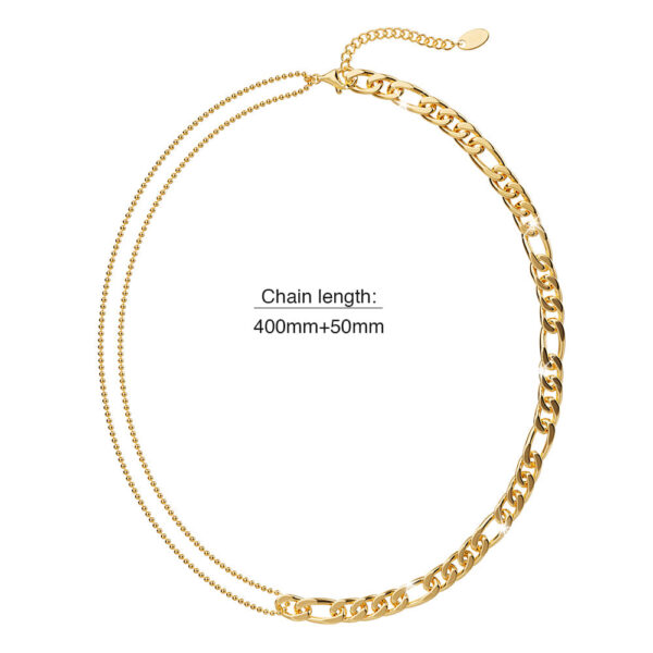 Classic Figaro Ball Chain Necklace - Image 4