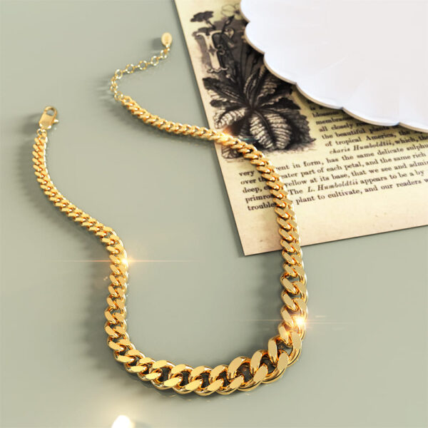 Odell Gold Cuban Chain Necklace - Image 2