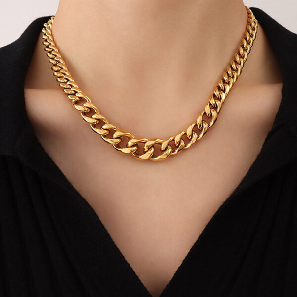 Odell Gold Cuban Chain Necklace - Image 3