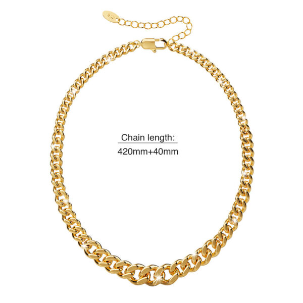 Odell Gold Cuban Chain Necklace - Image 4