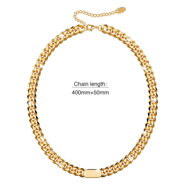 Jamila Cuban Chain Necklace In Gold - Image 4