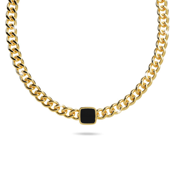 Fernando Cuban Chain Acrylic Bar Necklace
