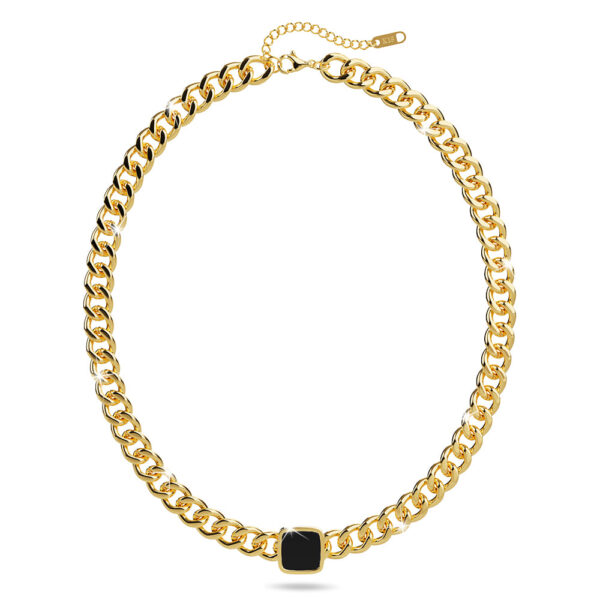Fernando Cuban Chain Acrylic Bar Necklace - Image 2