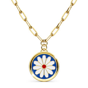 Bullion Blue Blossom Necklace in Gold