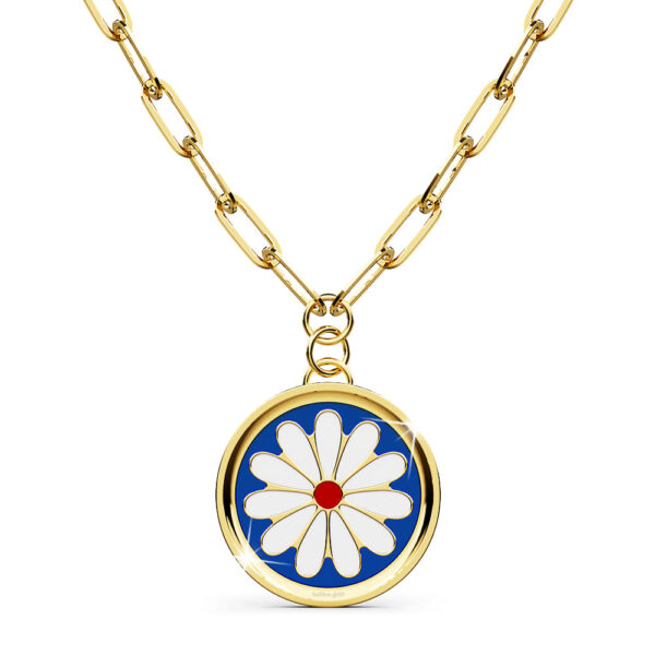 Bullion Blue Blossom Necklace in Gold