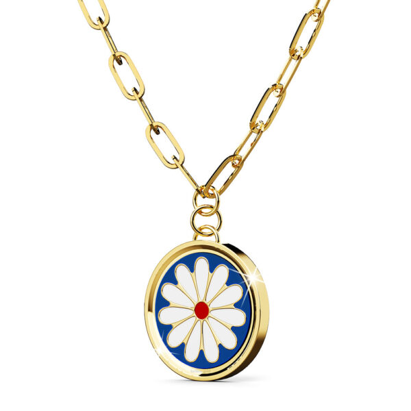 Bullion Blue Blossom Necklace in Gold - Image 2
