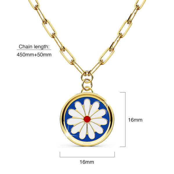 Bullion Blue Blossom Necklace in Gold - Image 4
