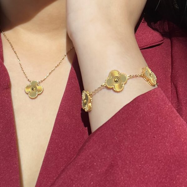 Golden Clover Necklace - Image 4