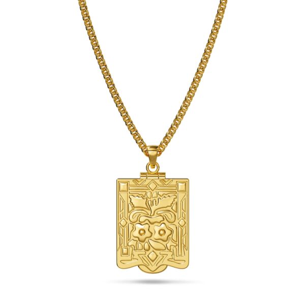 Engraved Shield Photo Locket Necklace