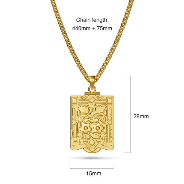 Engraved Shield Photo Locket Necklace - Image 8