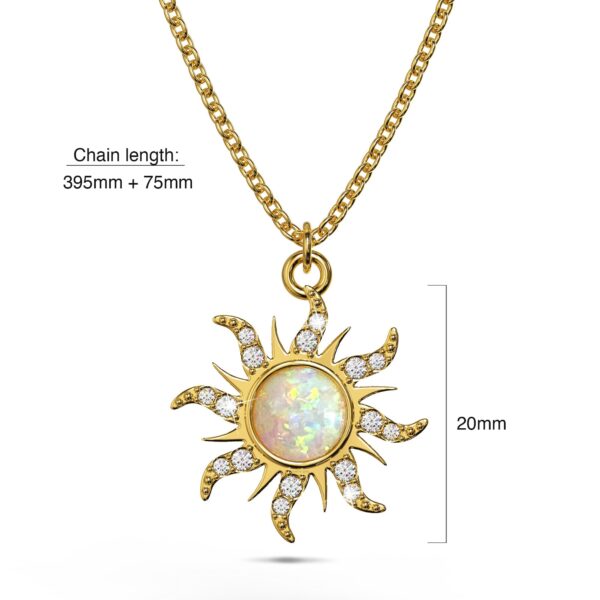 Celestial Opal Sun Necklace - Image 6