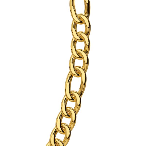 Figaro Chain Link Gold Plated Necklace