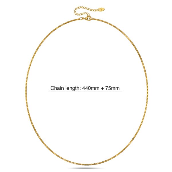 Mini Cable Chain Gold Plated Necklace - Image 3