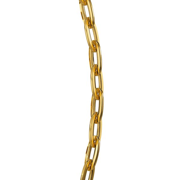 Flat Paperclip Link Chain Gold Plated Necklace - Image 2