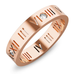 Romanian Numeral Ring In Rose Gold