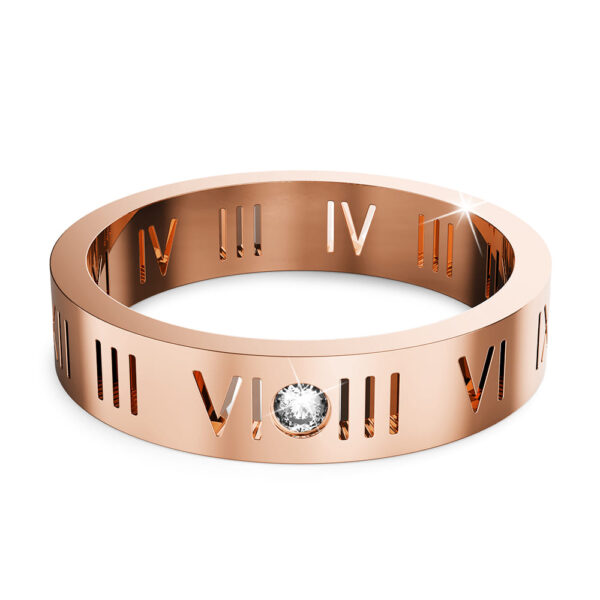 Romanian Numeral Ring In Rose Gold