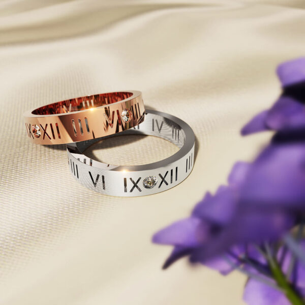 Romanian Numeral Ring In Rose Gold