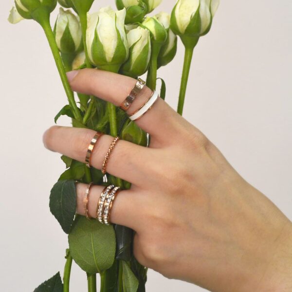 Romanian Numeral Ring In Rose Gold