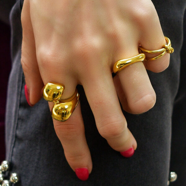 Flat Face Ring in Gold