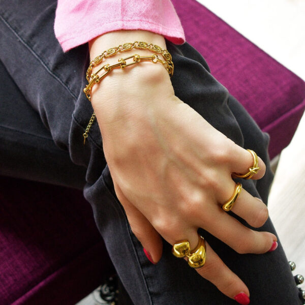 Flat Face Ring in Gold