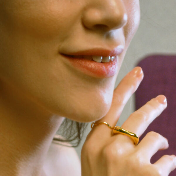 Flat Face Ring in Gold