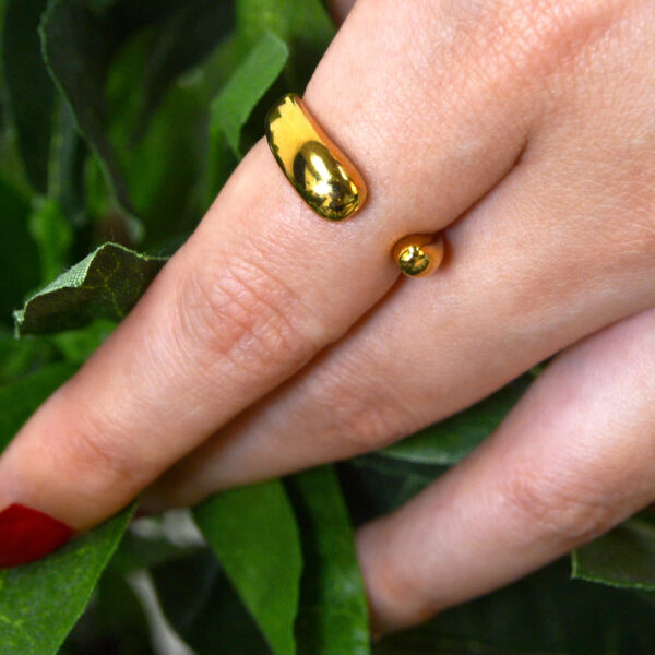 Gaping Jasper Ring in Gold