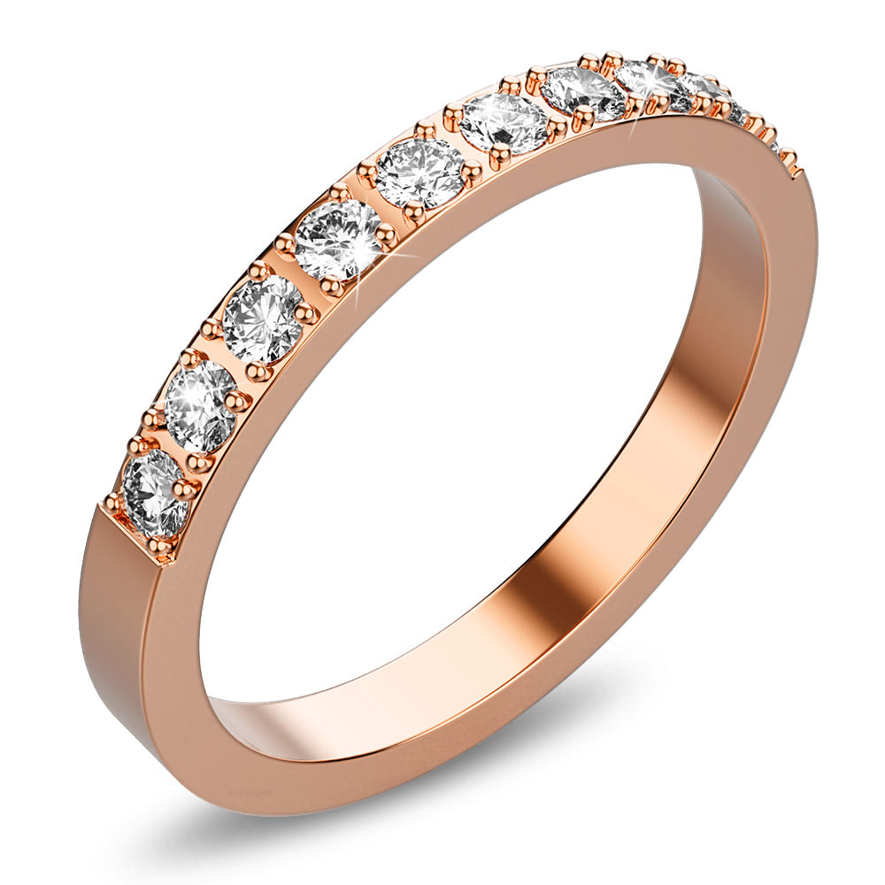 Ceilia Half Eternity Rose Gold Ring